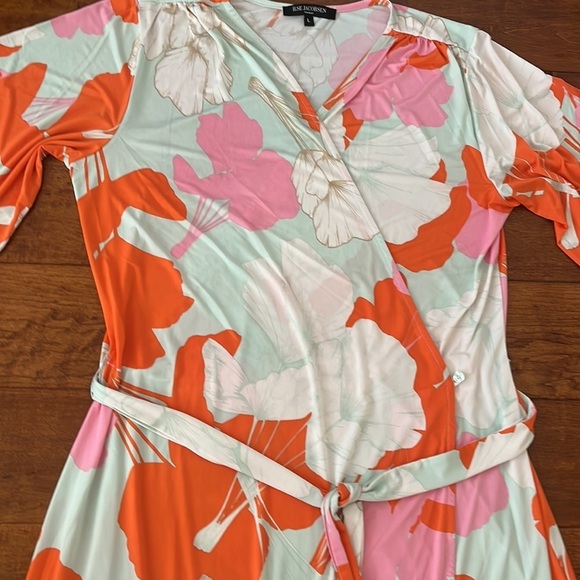 NWOT Ilse Jacobsen Green Lily Maxi Wrap Dress - Picture 8 of 13